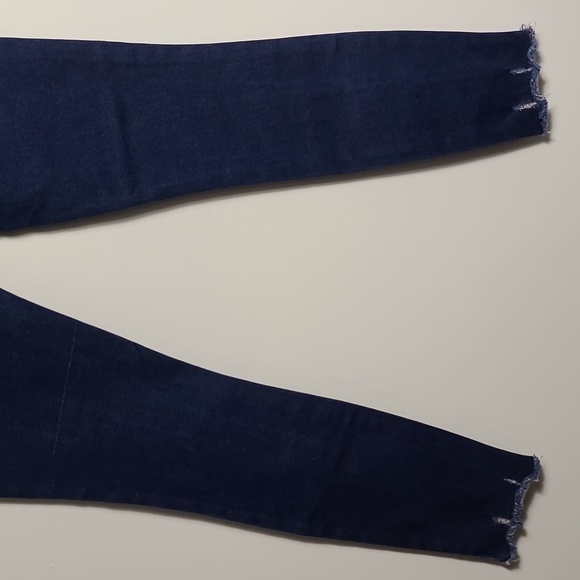 FRAME Le Skinny De Jean Blue Skinny Jeans with Distressed Raw Hem Size 28 - Picture 14 of 16